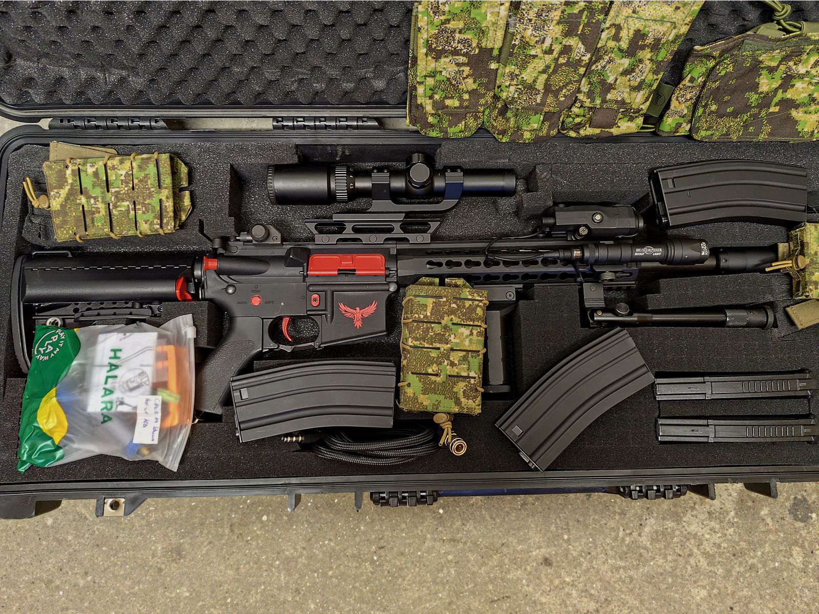 Airsoft M4 conversion to HPA & DMR