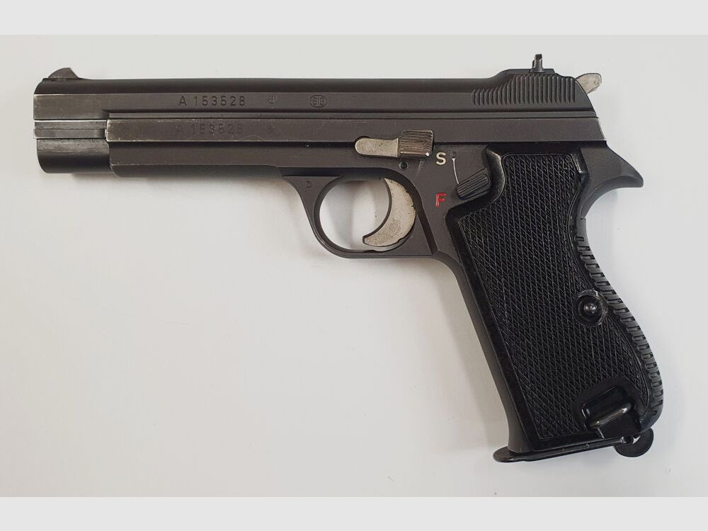 SIG Pistole SIG P210-2 im Kaliber 9mm Luger (9x19) Inkl. Holster und Reservemagazin,MADE IN SWITZERLAND