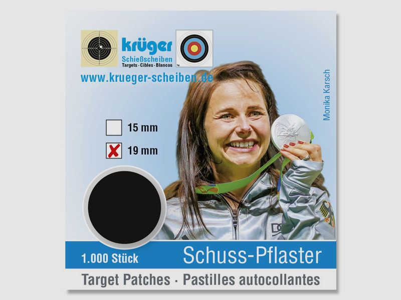 SCHUSSPFLASTER IM SPENDER - 19 MM - 1000 STÜCK