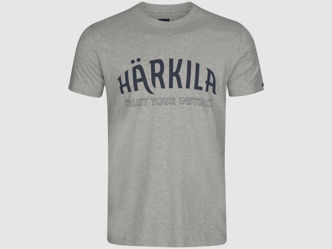 KOSZULKA MYŚLIWSKA MĘSKA HARKILA MODI MELANGE T-SHIRT LIGHT GREY MELANGE, zdjęcie 1 z 2