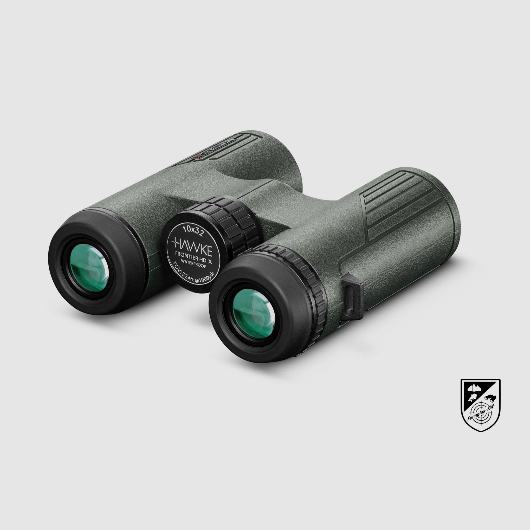 HAWKE 38007 Frontier H DX 10x32 binoculars green with accessories