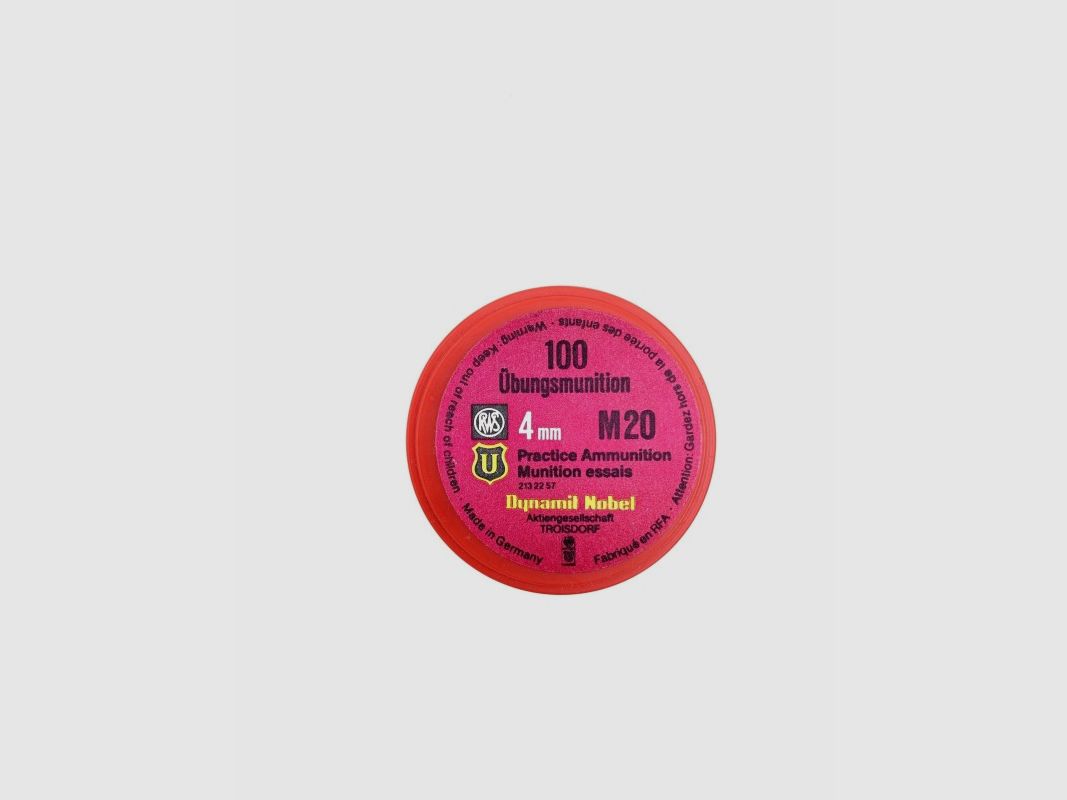 RWS Munition d'entrainement 4mm M20 Boite de 100 cps