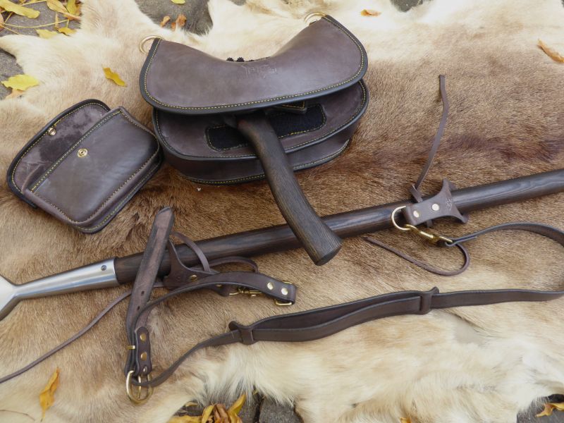 Jagdtasche Marke"Jagdbaron" mit Hühnergalgen, extra Mun.Tasche, Schulterriemen/Saufedertragesystem