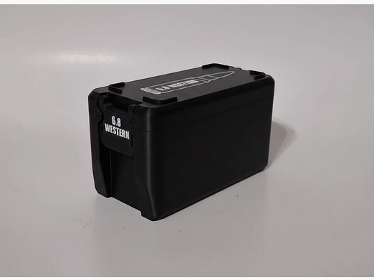 Filamelt ammunition box / 6.8 Western (Winchester/Browning) / 'Folding / Locking lid' / cartridge box, Ammo Box