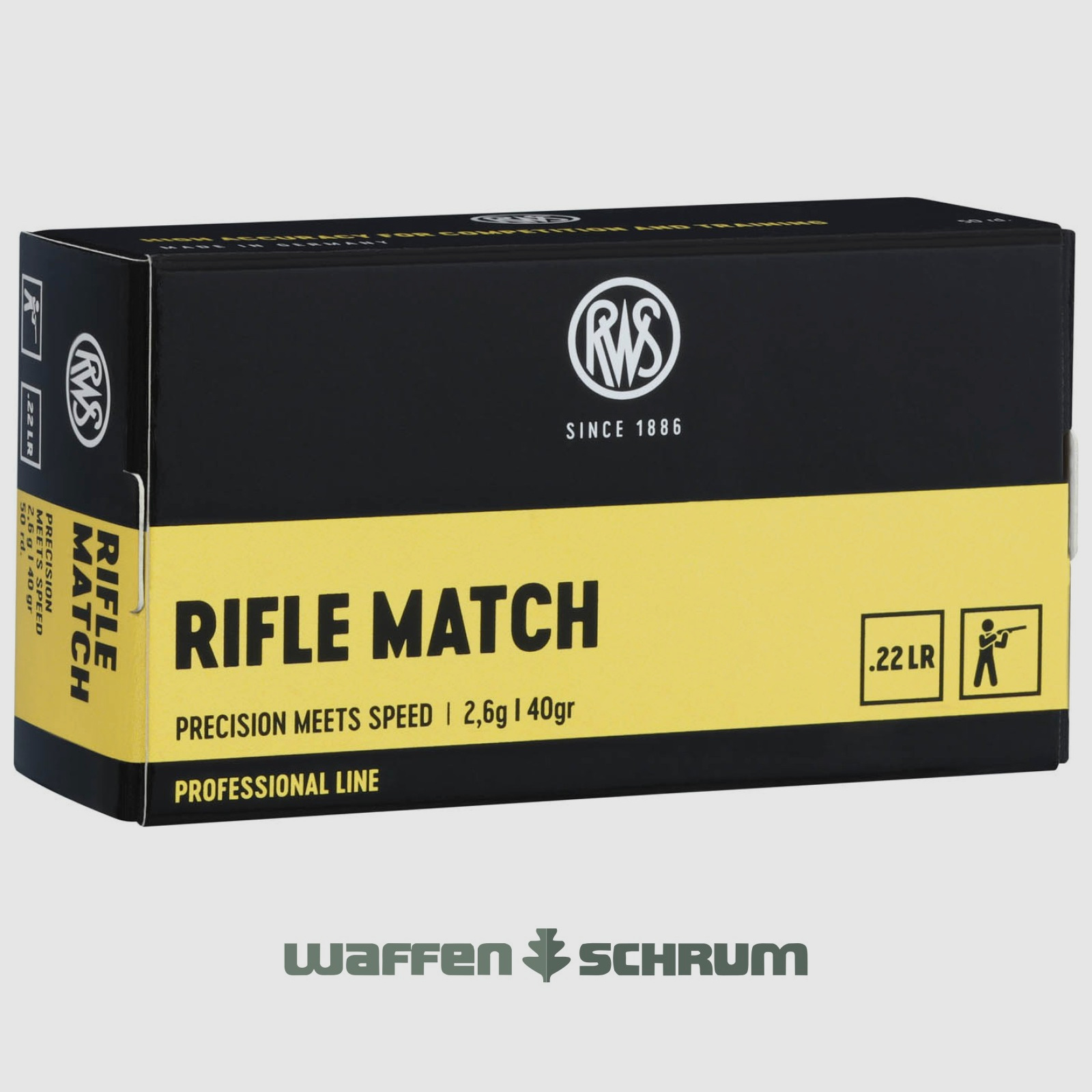 RWS Rifle Match 2.6g - 40gr. .22lr