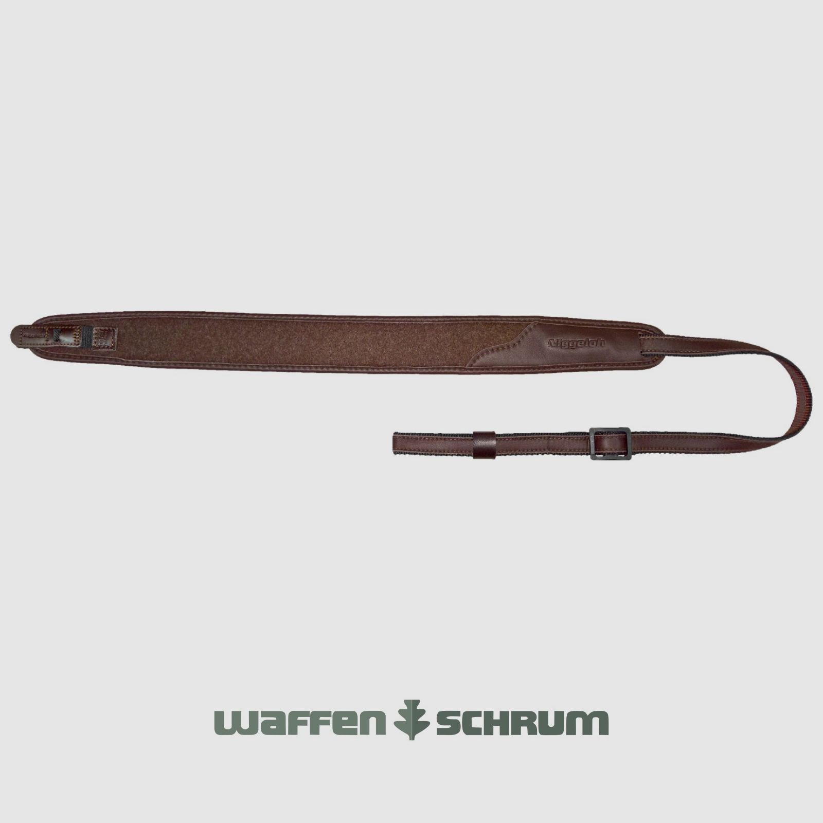 Niggeloh Gewehrriemen Loden - Braun mit Schnellverschluss