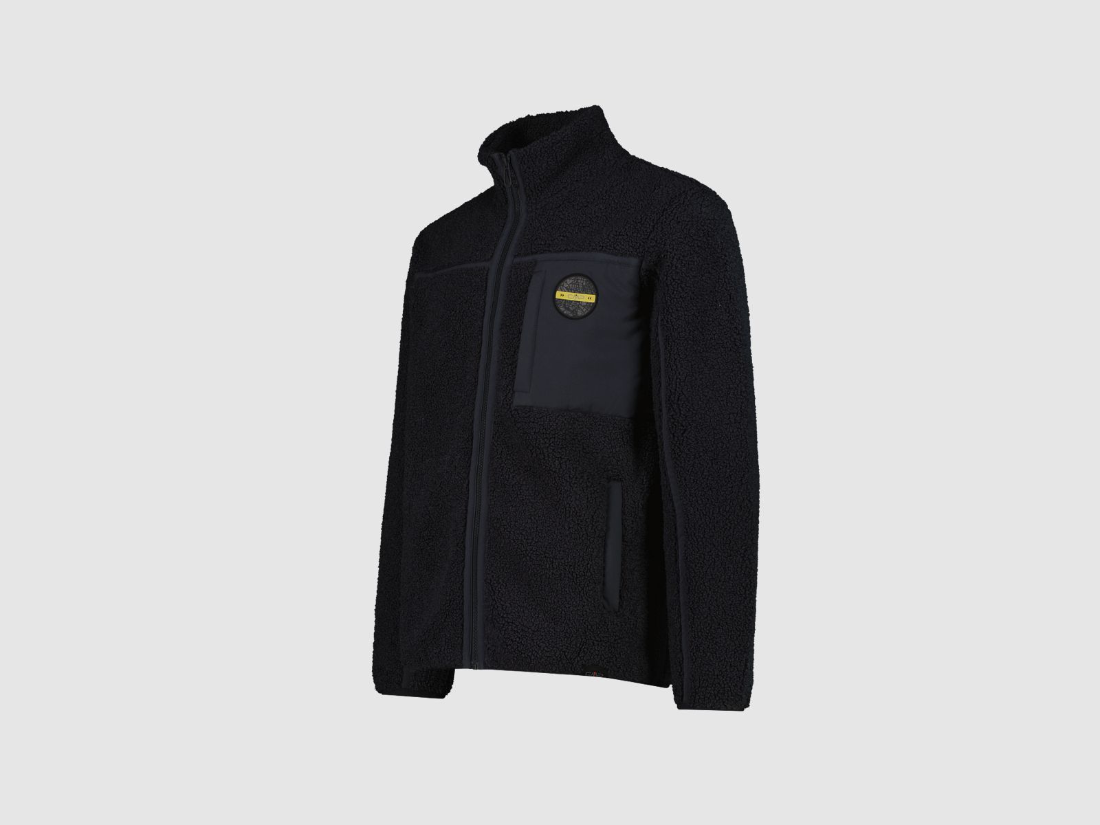 CMP Jacke aus Highloft-Fleece für Herren mit Kunstpelz Anthrazit