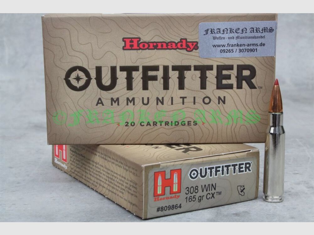 Hornady Outfitter CX .308 Win. 165gr. 10,7g 20 Staffelpreise