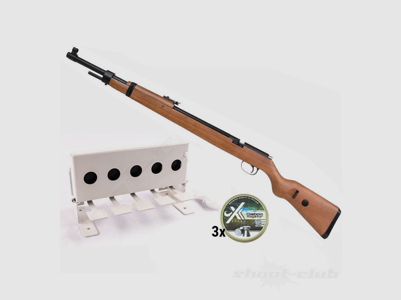 Diana Mauser K98 PCP Pressluftgewehr 4,5mm im Biathlon-Set