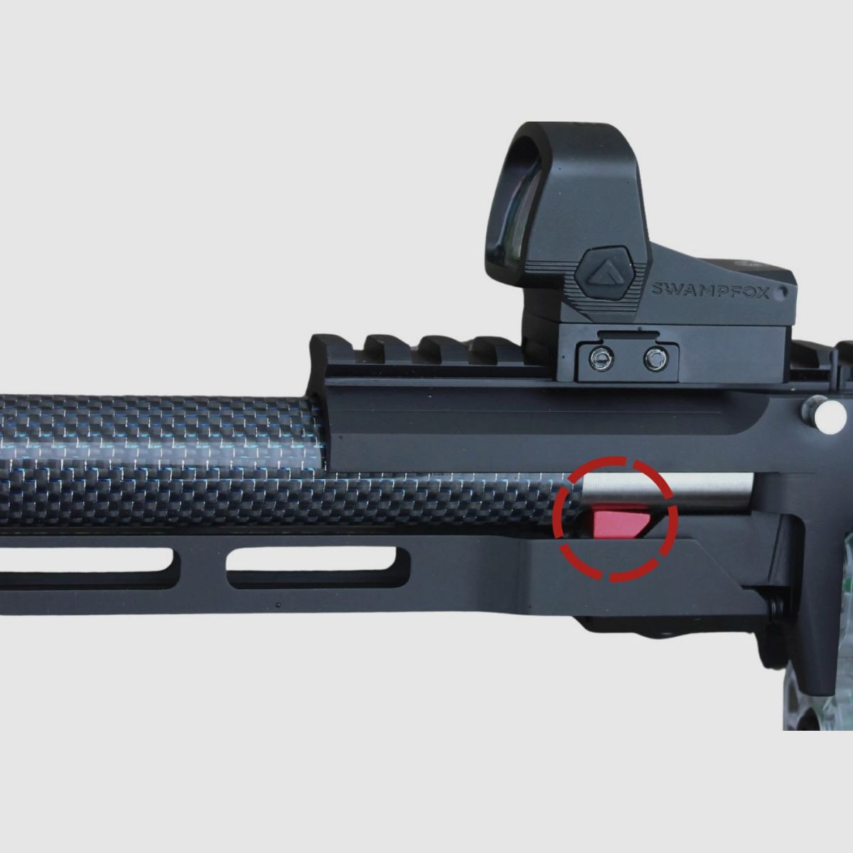 Tandemkross – Bloque de montaje del cañón - V-Block - Ruger 10/22 - Rojo - TK18N0449RED1, imagen 2 de 3