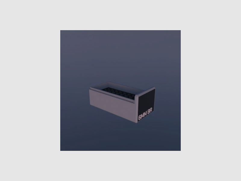 Filamelt Munitionsbox / 6mm BR Norma / ‘Schiebedeckel’ / Patronenbox, Ammo Box