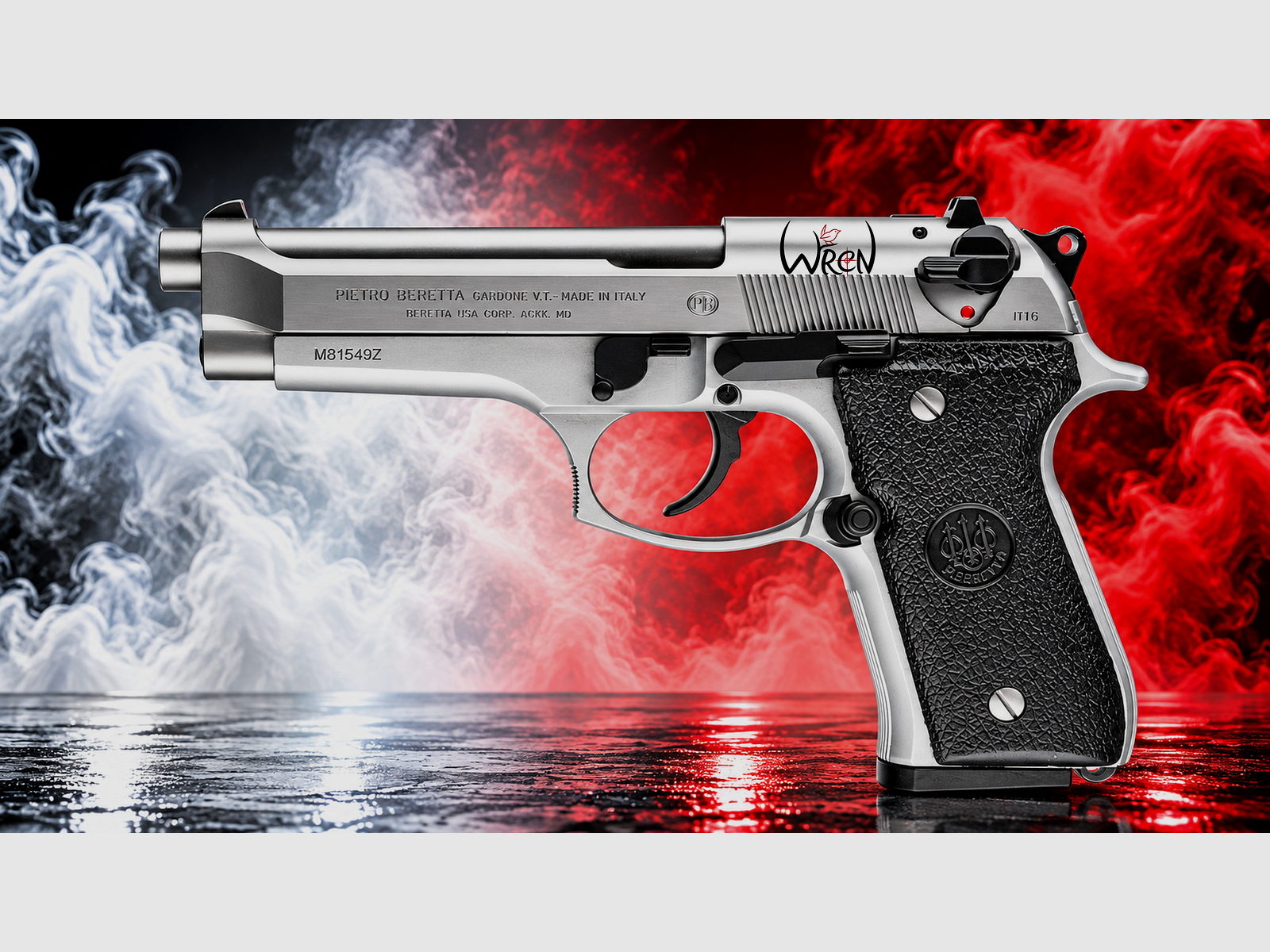 9X19 PISTOLET BERETTA INOX 92 FS WŁOCHY, zdjęcie 1 z 4