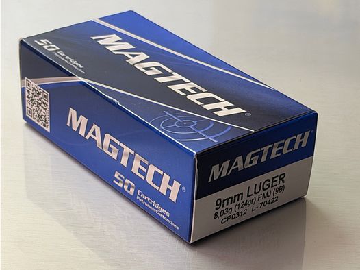 MAGTECH 9 mm LUGER, 8.03 g (124 gr), FJM (9B)