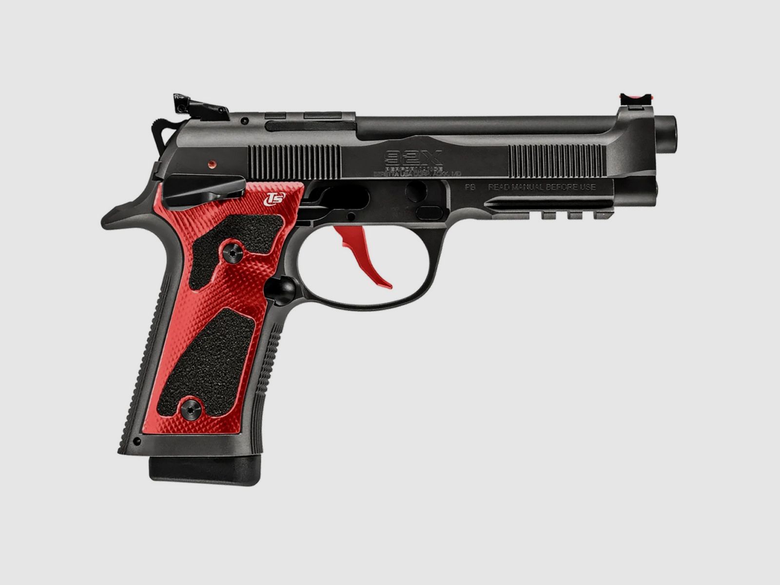 Beretta 92X Target Performance Optic Dark Red + 1000 stuks 9x19-munitie, afbeelding 2 van 9