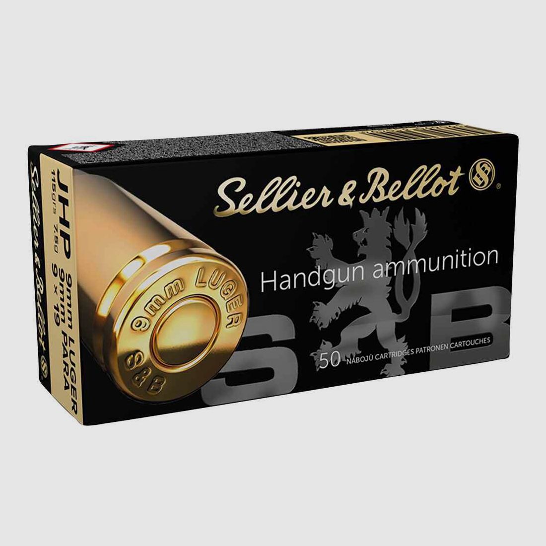 9 mm Luger hollow point 7.5g/115grs. Sellier & Bellot