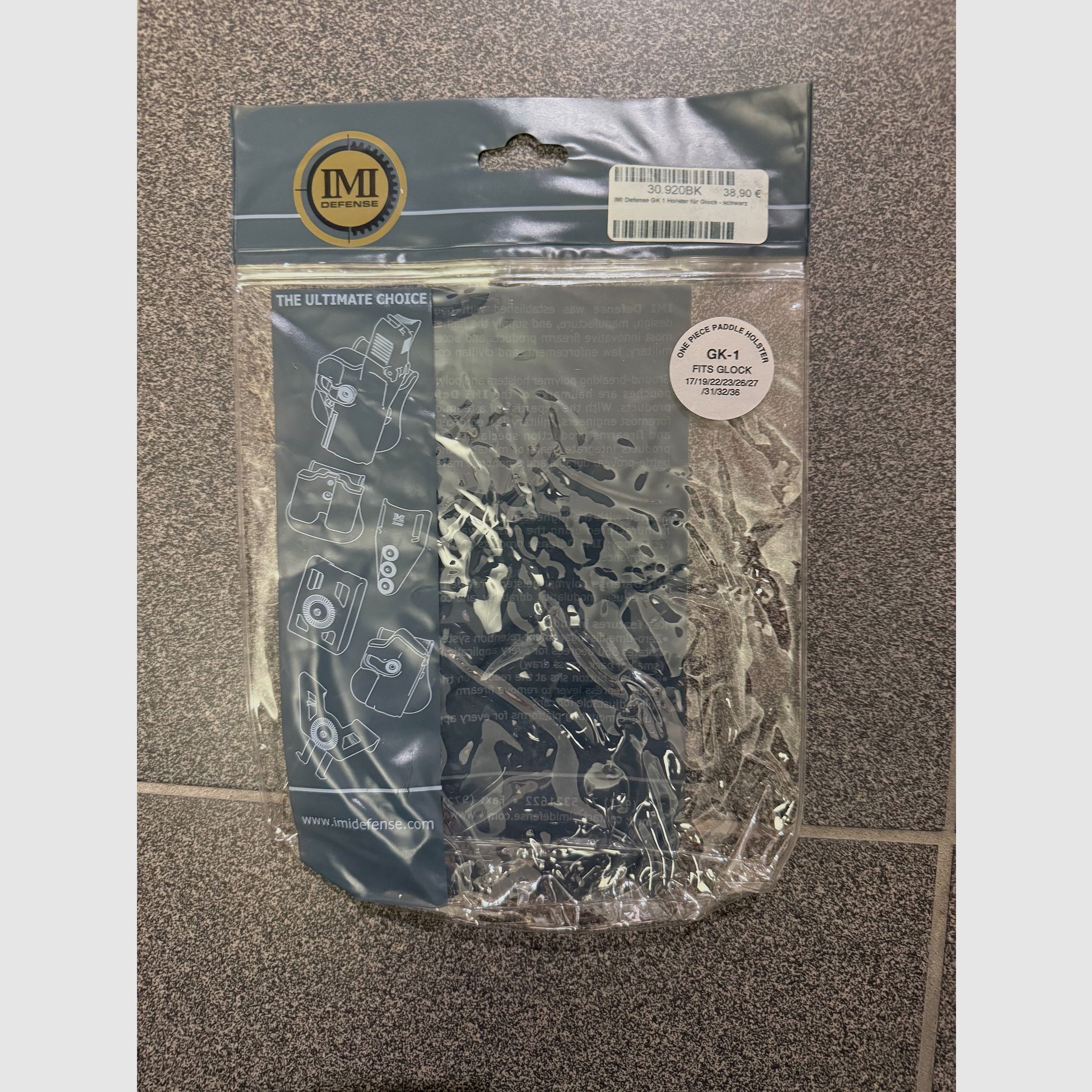 IMI kabura do Glock 17 / 19 itp. jednoczęściowa kabura na paddle