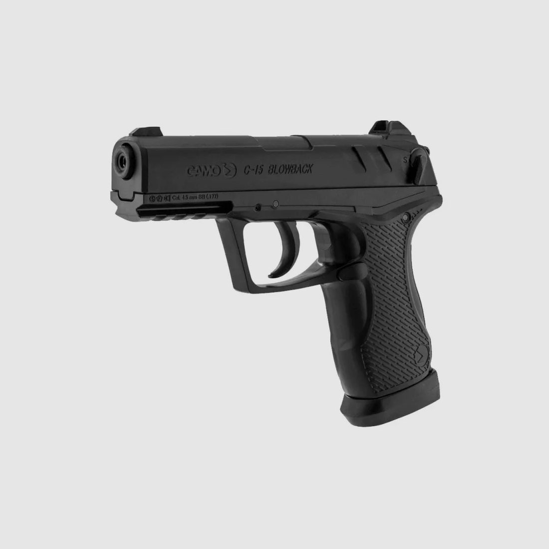 Pistole C-15 Blowback Kal. 4,5mm schwarz 125m/s L17,7cm, Bild 1 von 6