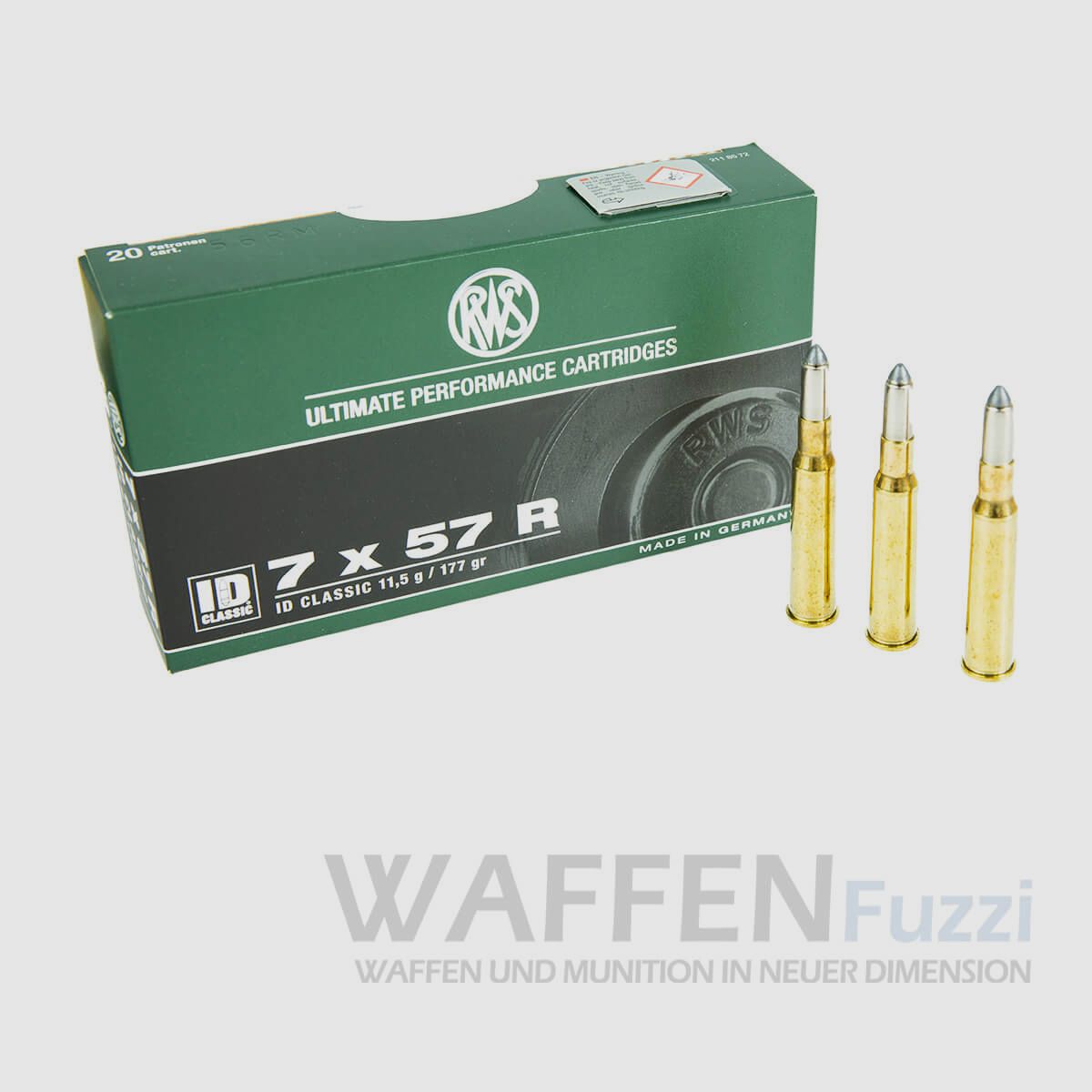 RWS Büchsenpatronen Kaliber 7x57 R ID Classic 11,5g