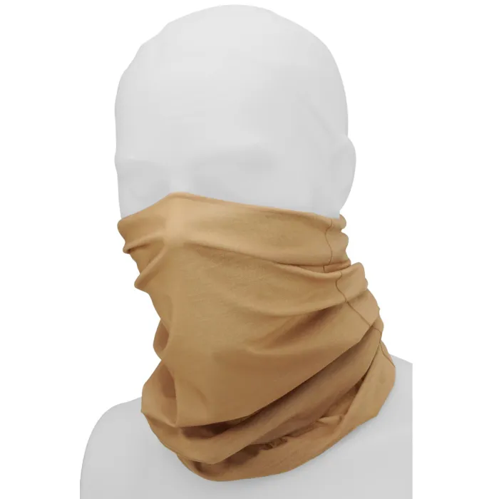 Écharpe multifonction (snood) pour la tête, le visage, le cou - Taille unique - Camel / Beige