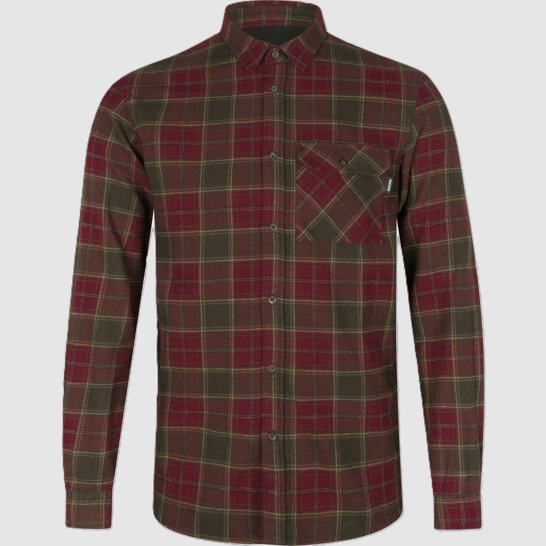 Seeland Gen Flannel Shirt - Red forest check, afbeelding 1 van 9