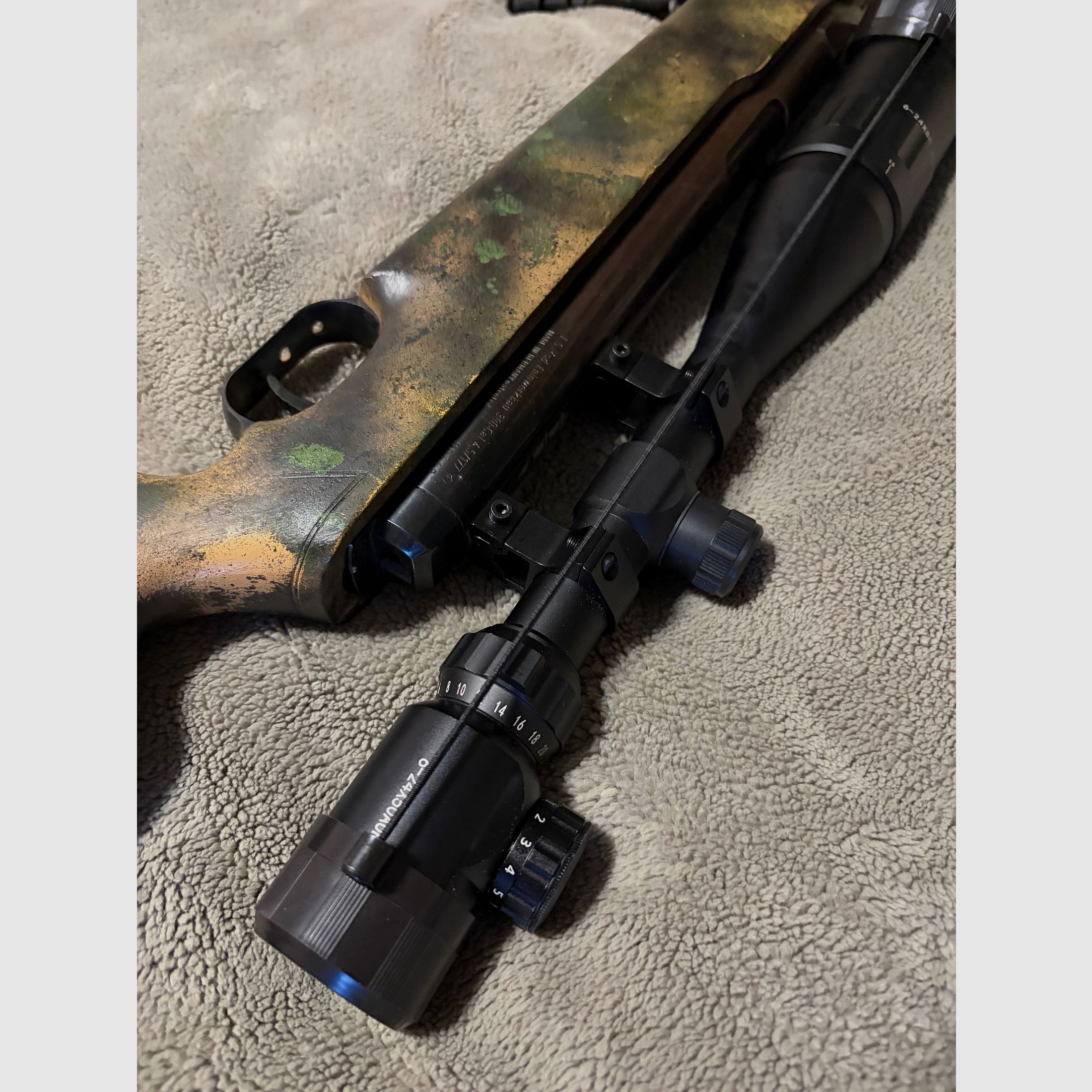 Feinwerkbau 300S 4,5mm mit Zfr 6-24x50 Leuchtabsehen Field Target Umbau Feder und Dichtung neu