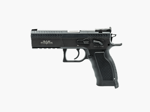 Pistola Phoenix Predator 9mm Para, alluminio / polimero, Black, DA/SA, mirino in fibra ottica verde, OR LPA