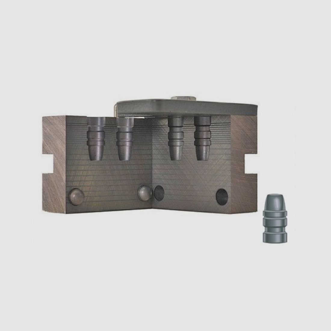 Stampo di fusione doppio RCBS .358 / 9,1 mm 150 gr / 9,7 g 38-150-SWC proiettili semi-wadcutter .358