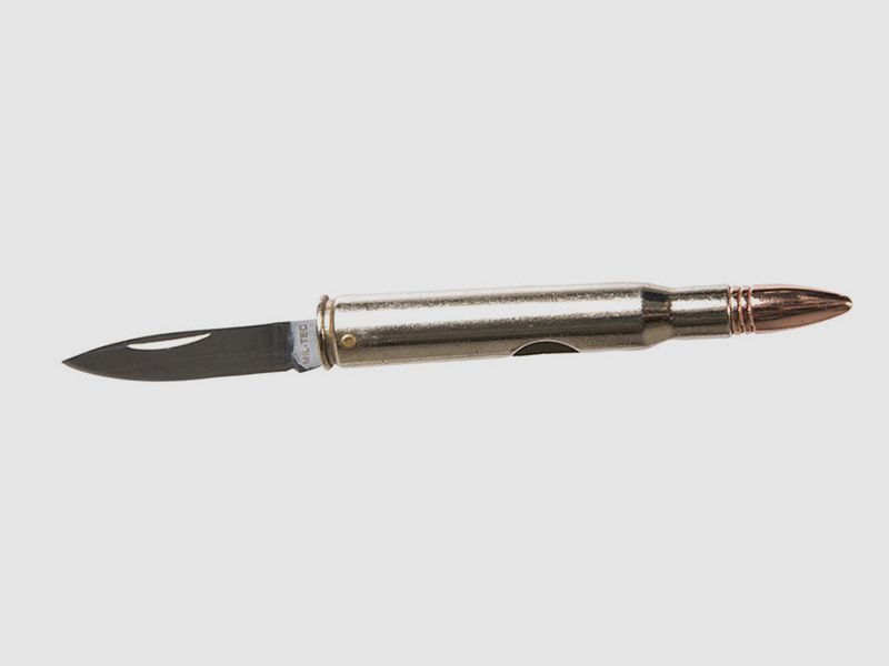 Taschenmesser Patronenmesser groĂź Mil TecStahl Edelstahl KlingenlĂ¤nge 4,2 cm Griff Zinklegierung