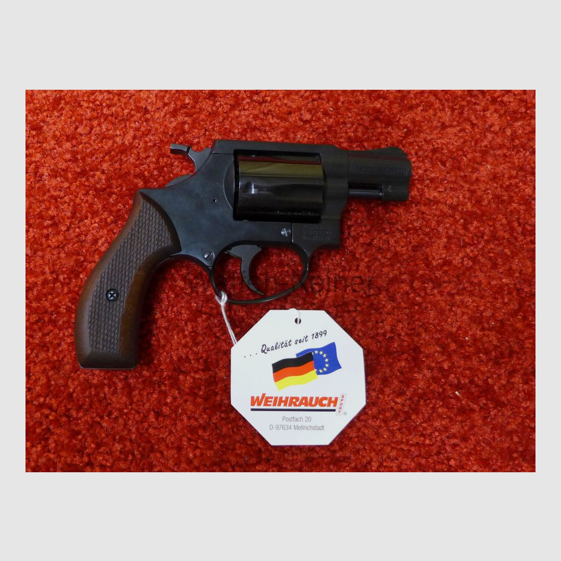 Incense HW 37 blued with wooden grip panels