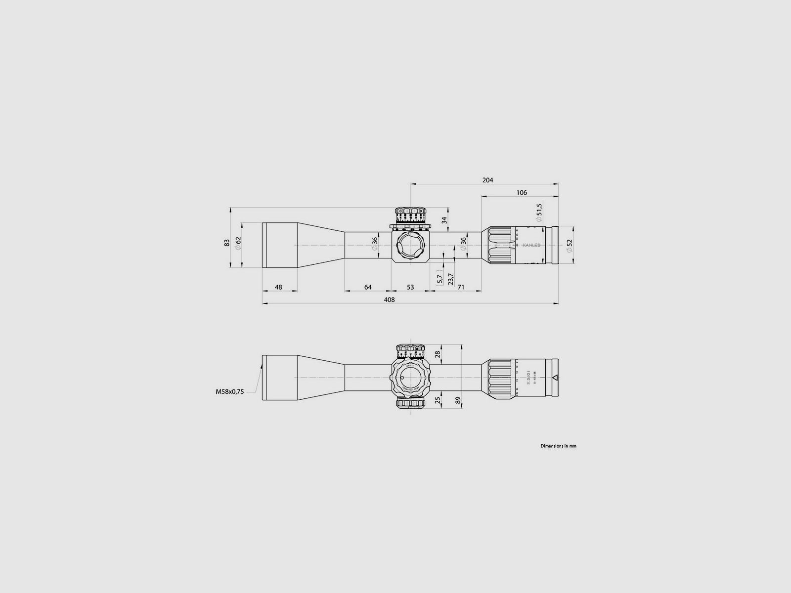 Riflescope KAHLES K540i DLR – 5-40×56 CCW SKMR+ w-Left, image 10 of 10