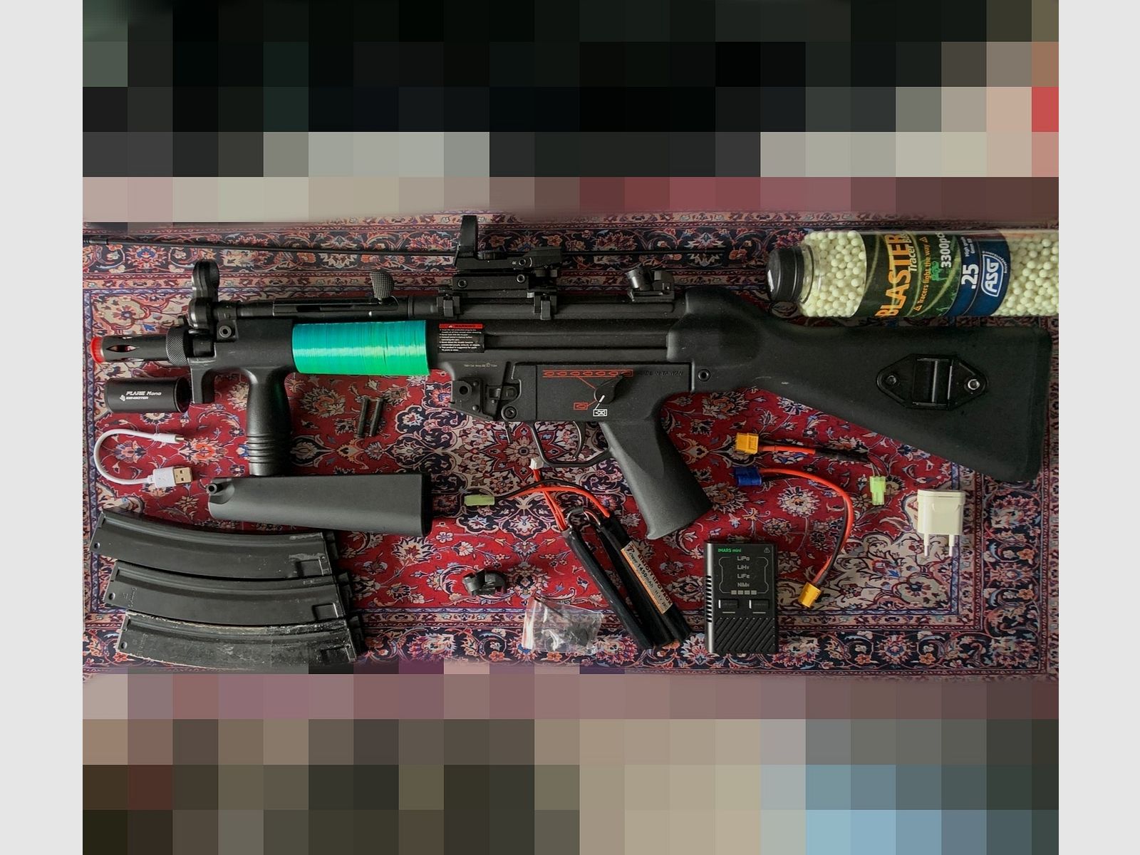 MP5 Airsoft de G&G S-AEG 1,12J incluant des accessoires