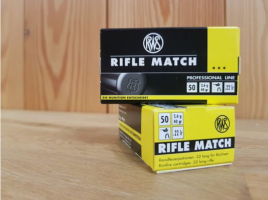 RWS AMMUNITION CAL. 22 RIFLE MATCH