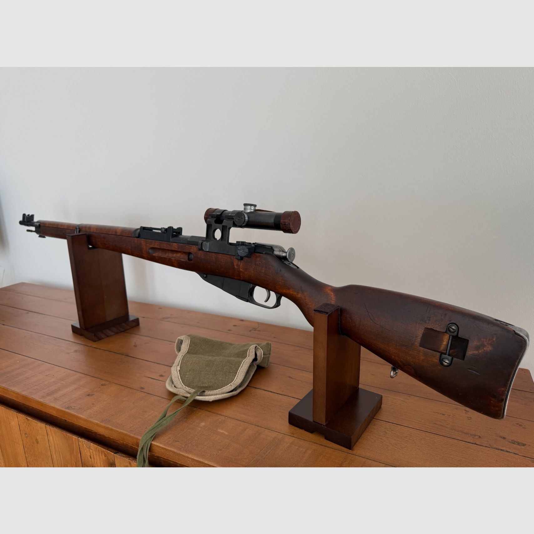 SAKO Mod. Mosin Nagant finlandés M39, año 1942, cal. 7,62x54R con rifle de francotirador ruso ZFR Sniper M 39