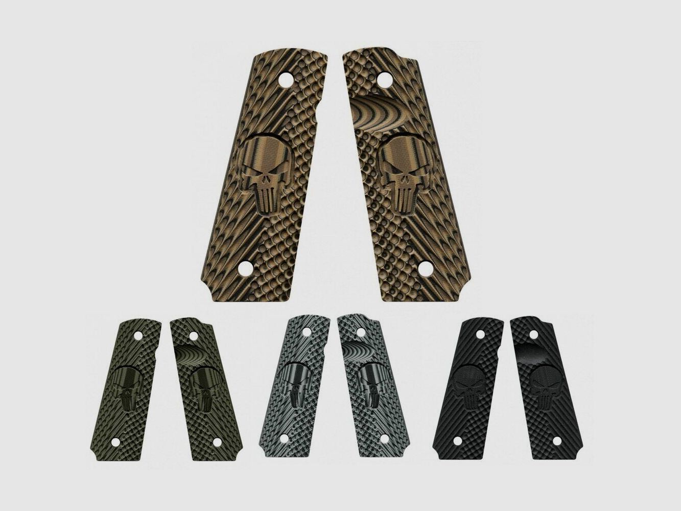 Griffschalen für 1911 VZ Grips CK Operator II – Edition The Punisher Dirty Olive, Bild 1 von 5