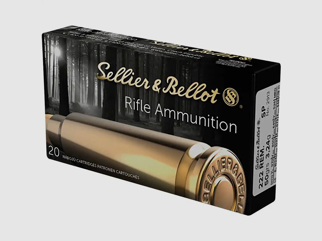 Sellier&Bellot SP 50grs. à20 .222 Rem.