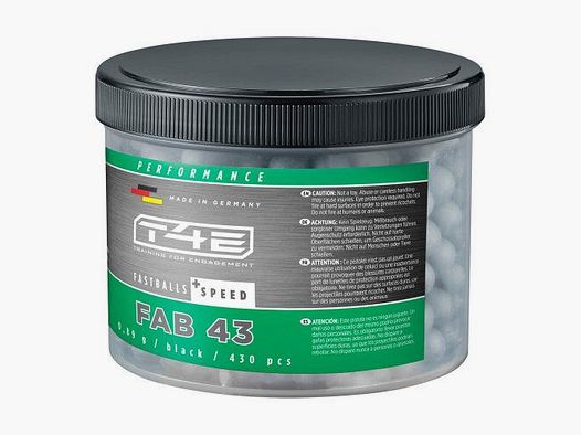 T4E Performance FAB 43 .43, 0,89 g, czarny, 430 szt., pojemnik