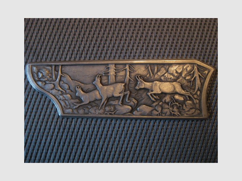 Exclusive offer for the Blaser R93 - Upgrade !! TOP engraved side plates made of a silver alloy with game motifs NOT ONLY for R93! Or how about pistol grip caps for almost all types of firearms? It's worth a look, guaranteed!