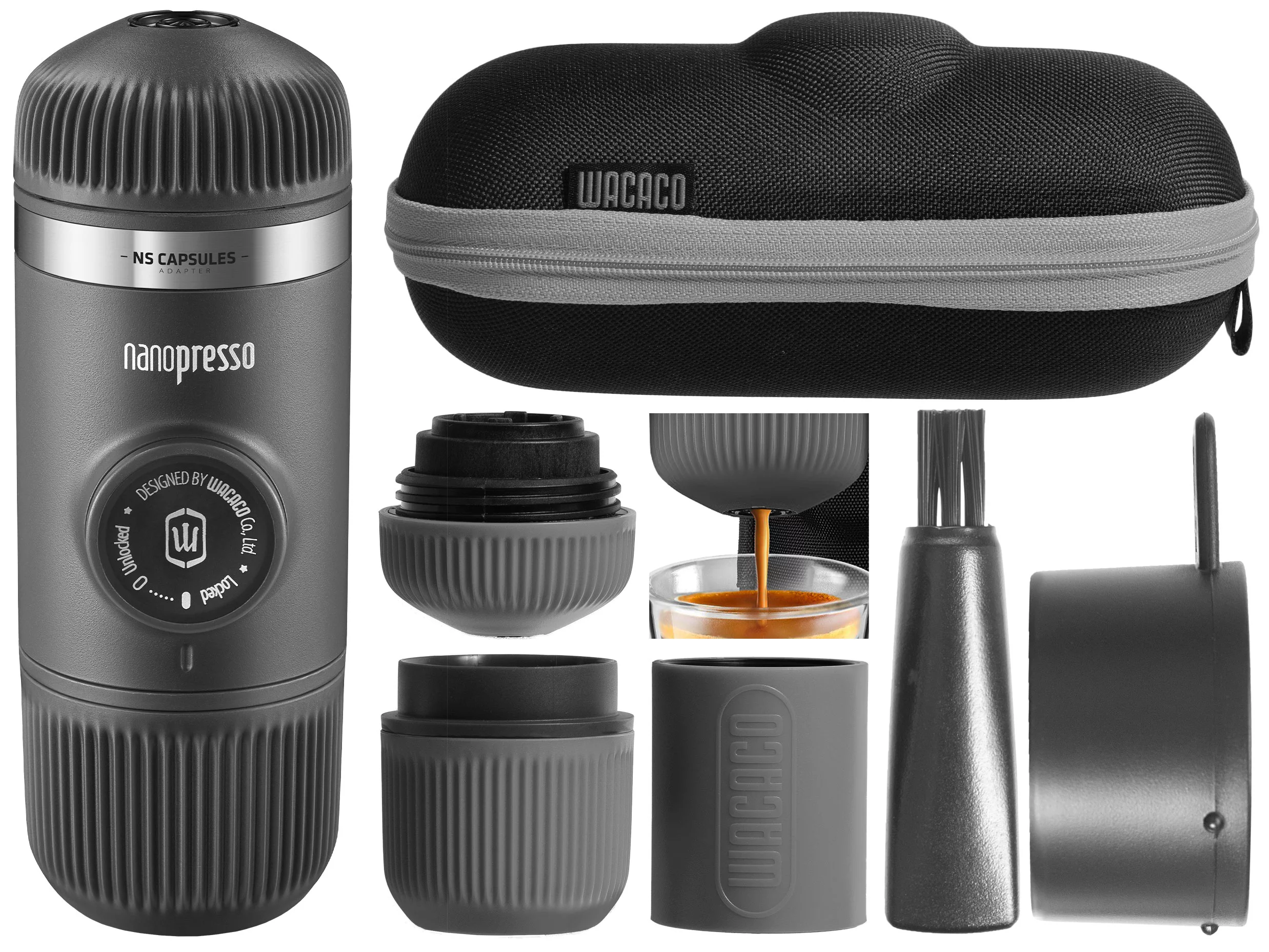 Podróżny ekspres Wacaco Nanopresso czarny z adapterem, zdjęcie 4 z 6