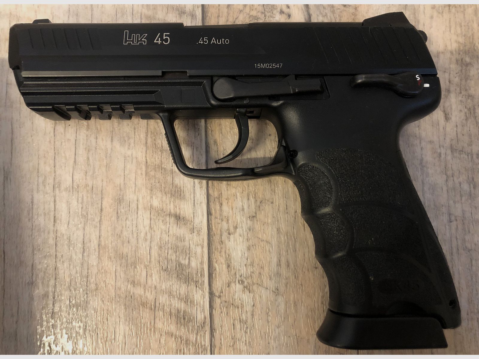 Heckler & Koch, HK 45 Auto, Schwarz, Gas Airsoft, GBB 6mm BB