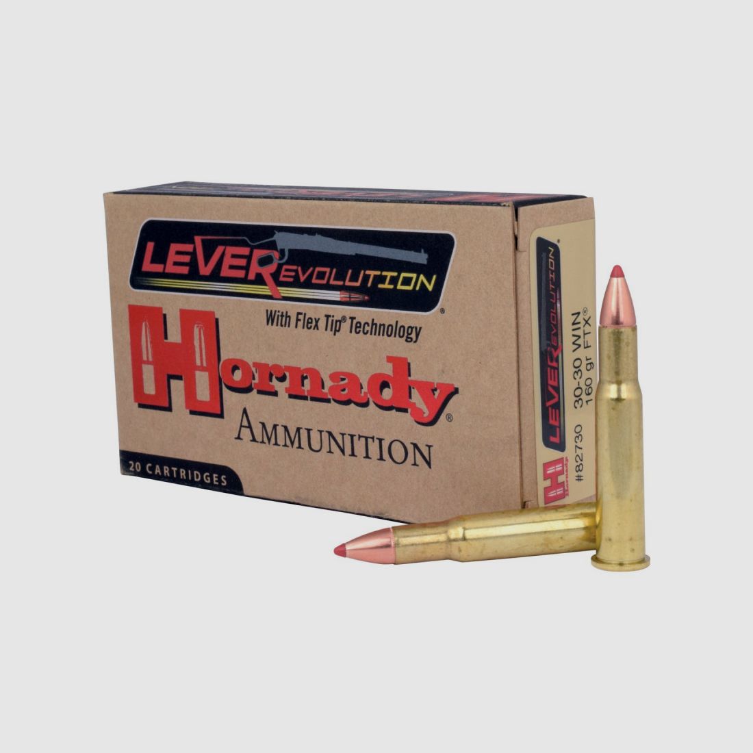 BOX OF 20 HORNADY 30-30 WIN 160 GRS FTX CARTRIDGES