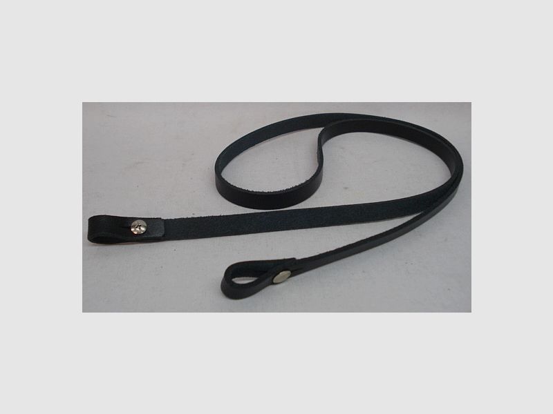 Lederriemen schwarz - 1 m Länge, 1cm breite