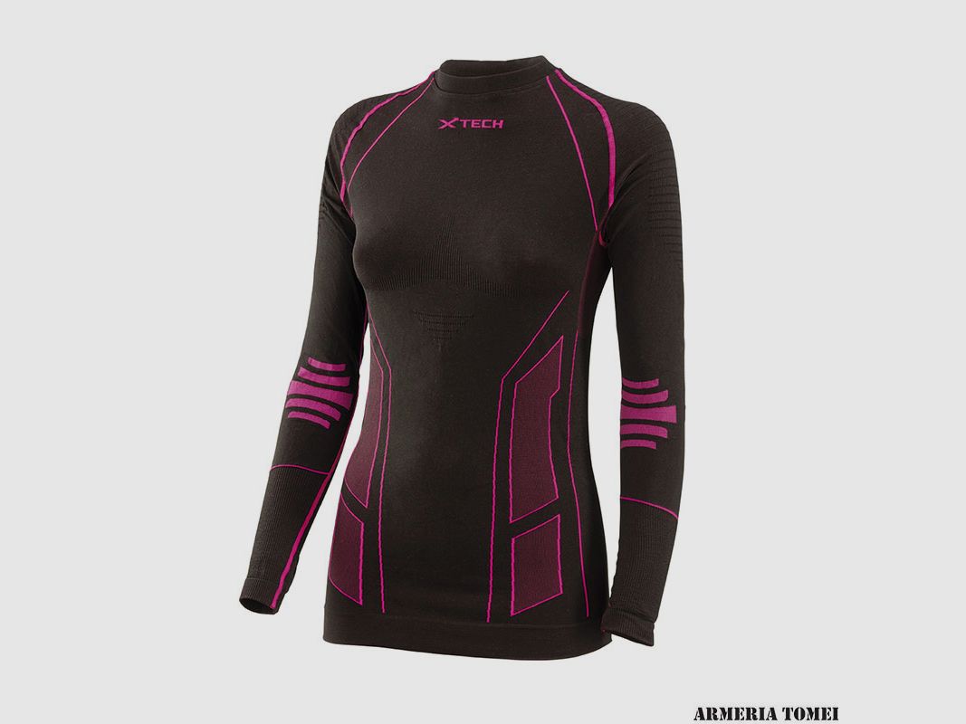 X TECH – WOMEN – DOLOMITI TOP BLACK-PINK, image 1 of 2