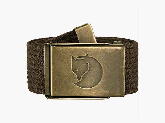 Fjällräven Canvas Brass Belt 4 cm – Dark Olive