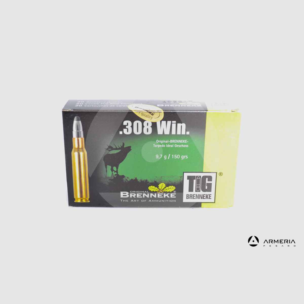 Brenneke TIG calibre .308 Win 150 granos – 20 cartuchos, imagen 1 de 2