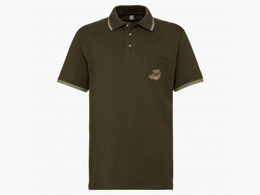 OS Trachten Heren Poloshirt Wild Zwijn | M