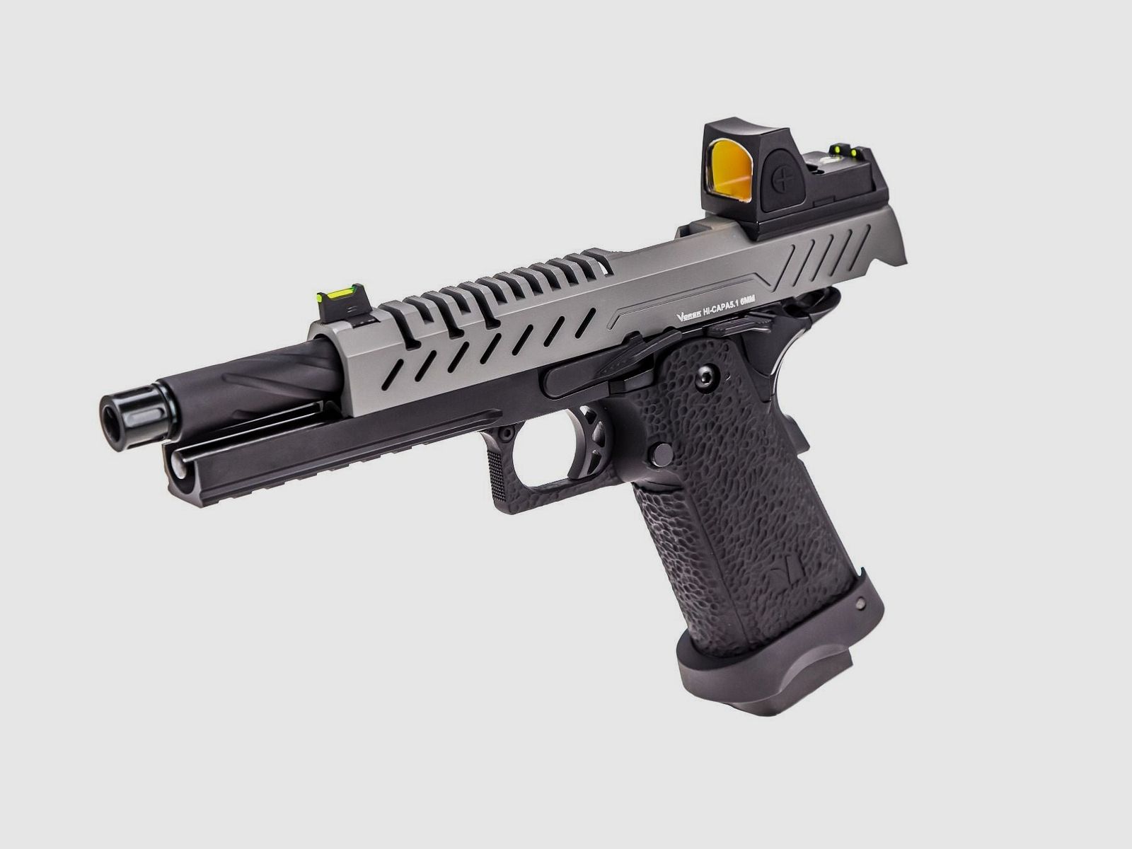 GAS-REPLIKAT GBB HI-CAPA 5.1 SCHWARZ / GRAU 1,0J + ROTPUNKTVISIER BDS, Bild 2 von 4