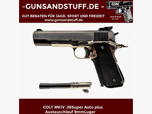 COLT MK IV Series 80 .38SuperAuto plus vervangloop 9mmLuger