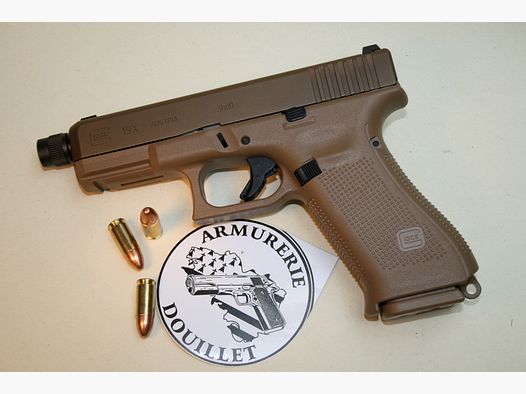 Pistolet Glock 19X fileté cal 9mm