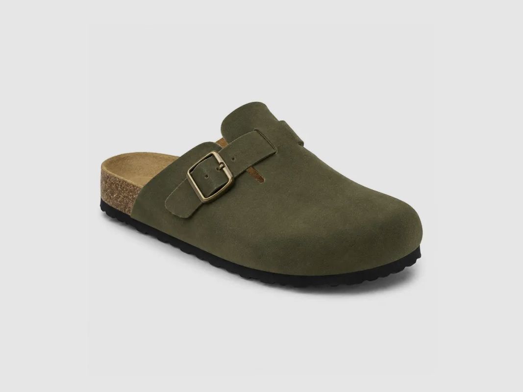 Sabot Ayoka Soube da uomo in pelle khaki, immagine 5 di 8