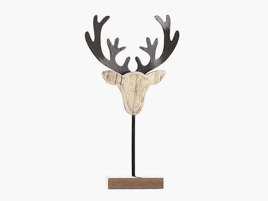 Gilde Holz Hirschkopf auf MDF-Ständer